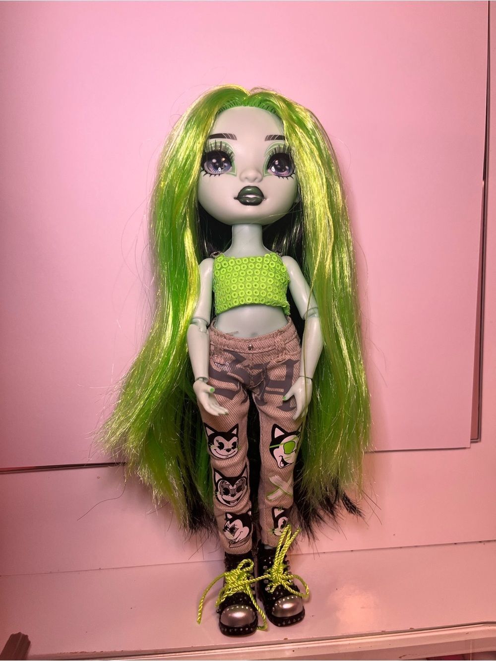 Shadow High Harley Limestone Doll Green Black Hair Rainbow Vision